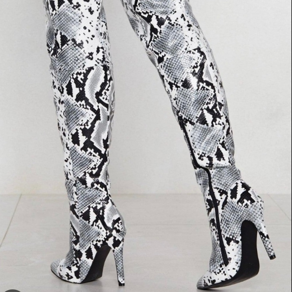 Jessica Simpson Over The Knee Snakeskin Boots